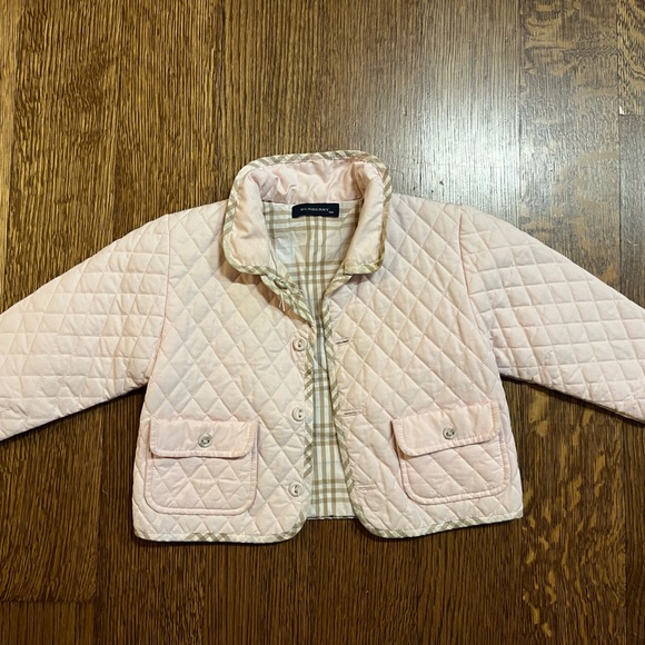 Burberry Jackets & Coats Burberry Toddler Girls Pink Quilted Jacket